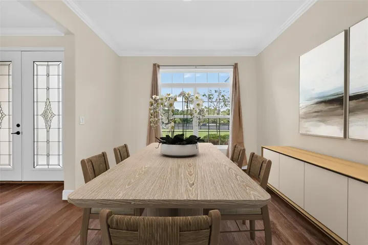 Virtually staged dining area ~