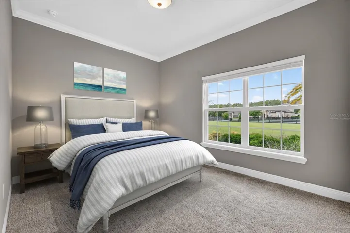 Virtually staged bedroom 2 ~