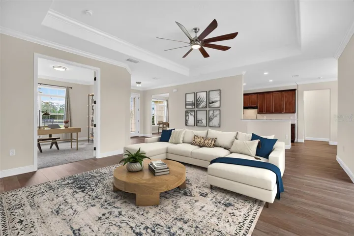 Virtually staged living area ~
