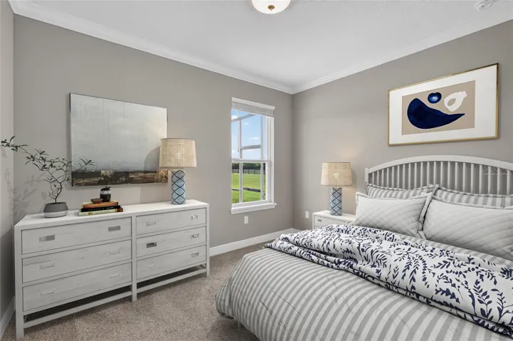 Virtually staged Bedroom 4 ~