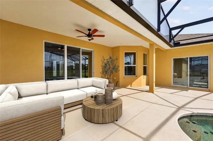 Virtually staged ~ room for lounge area or dining set - you decide!