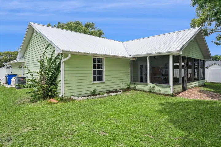 Spacious fenced backyard