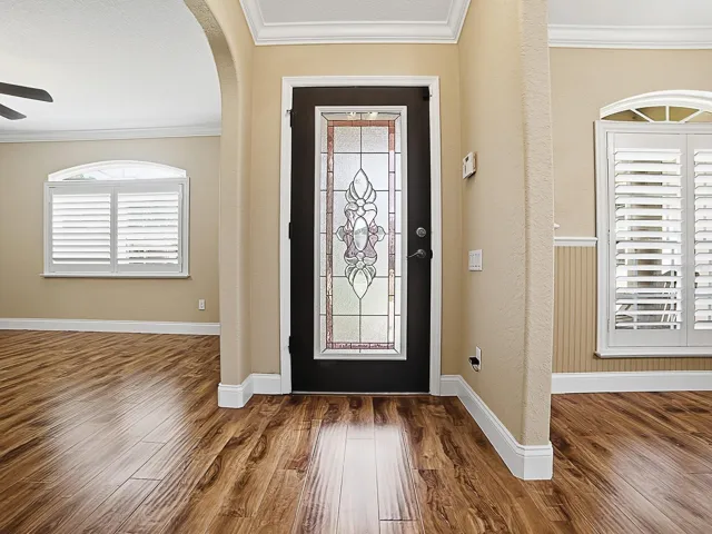 Gorgeous Glass Front Door.