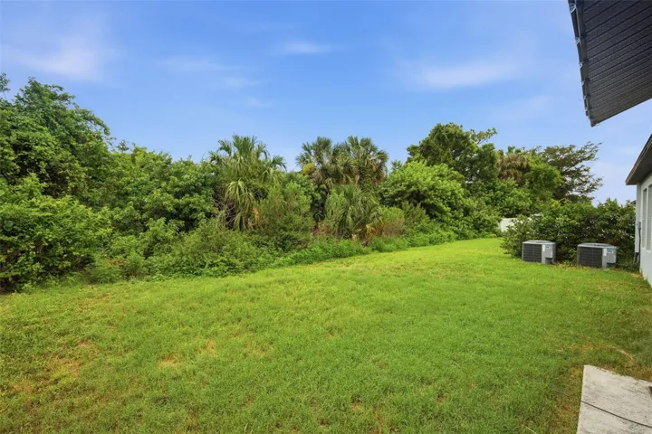 Large private backyard