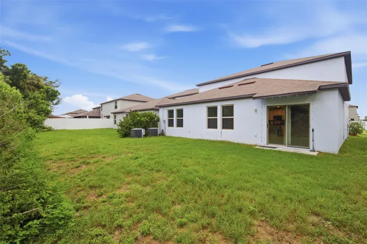 Large private backyard