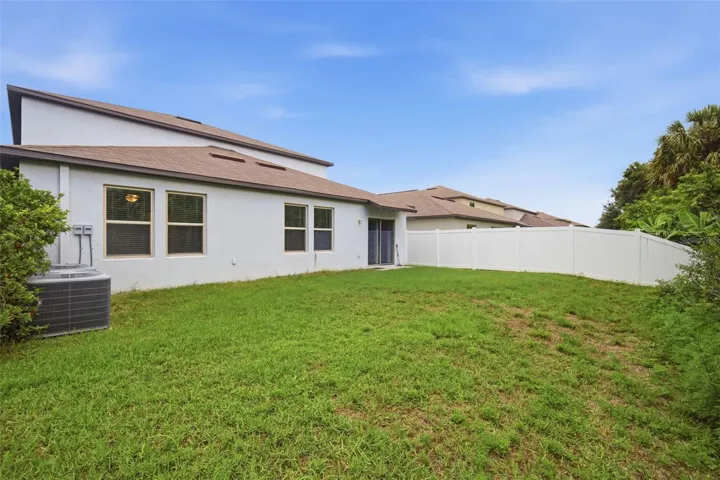 Large private backyard