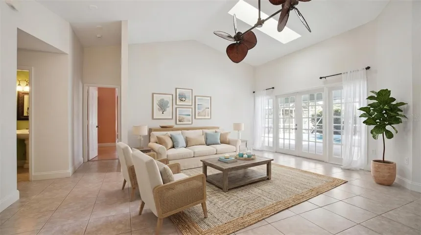 Virtually staged Living Room