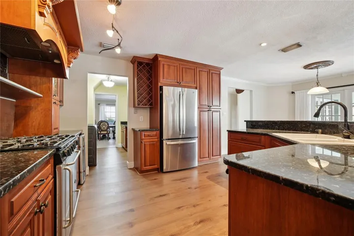 Gourmet kitchen with gas stove