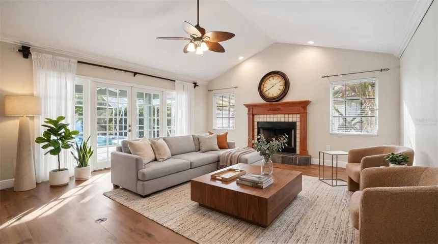 Virtually staged Family Room