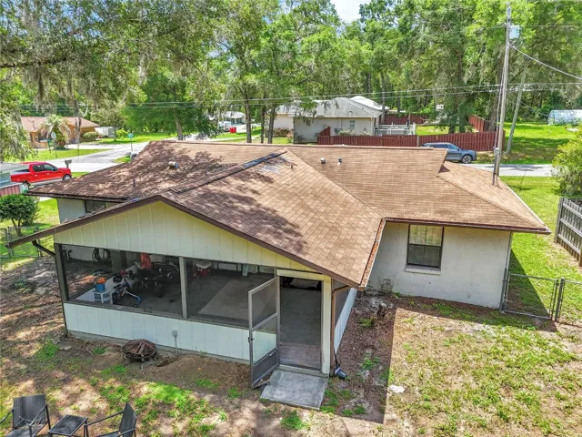Rear view of home