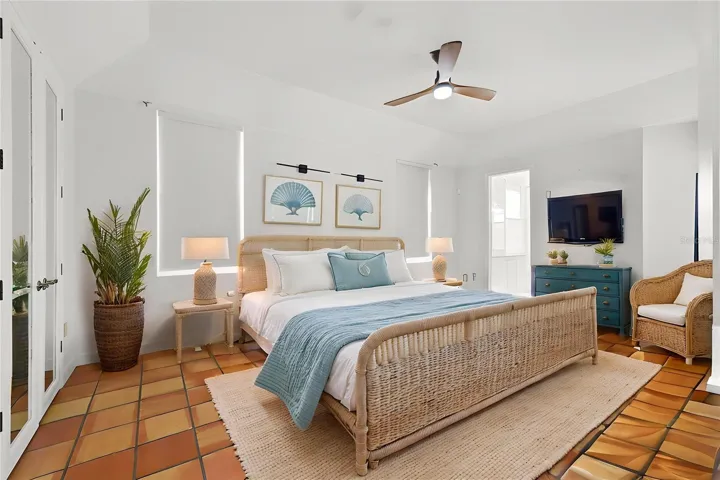 Virtual staged master bedroom