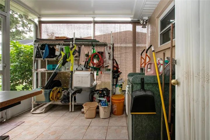 Lanai- currently used as gardening center