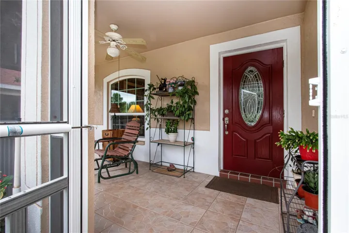 Screened front porch