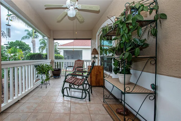 Screened and very inviting entryway to home