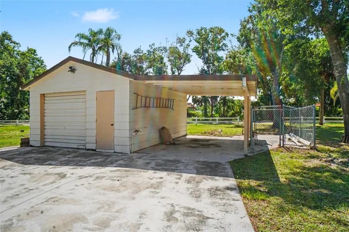 Storage Shed and covered parking bay