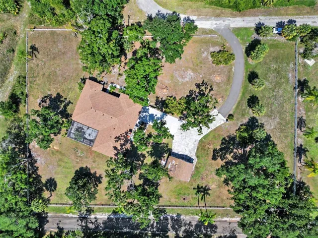 Bird's eye aerial view