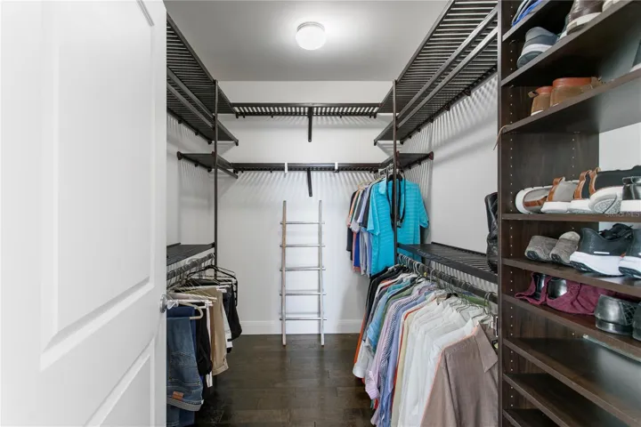 Primary bedroom oversized walk in closet