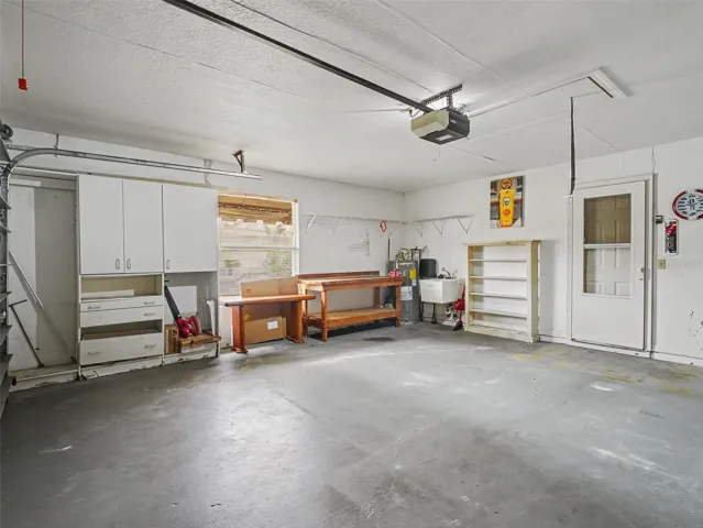 2 car attached garage with upgraded garage door.