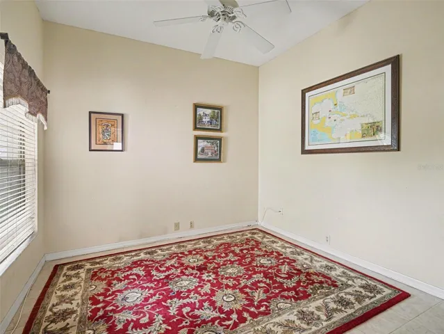 Den with Double door entry.