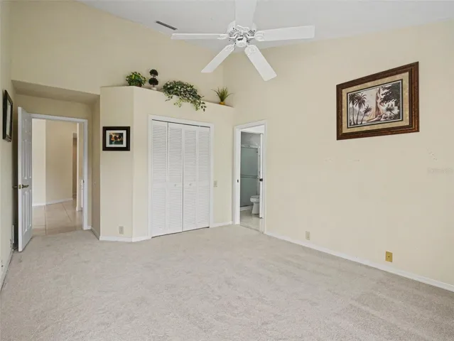 Walk-in closet and entrance to Bath.
