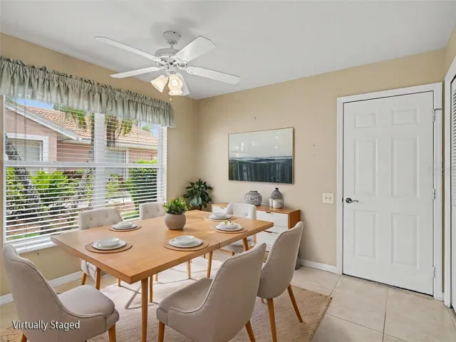 Virtually staged dinette.