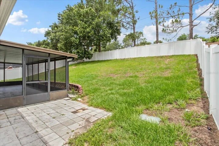 Outside Patio, Fenced Backyard