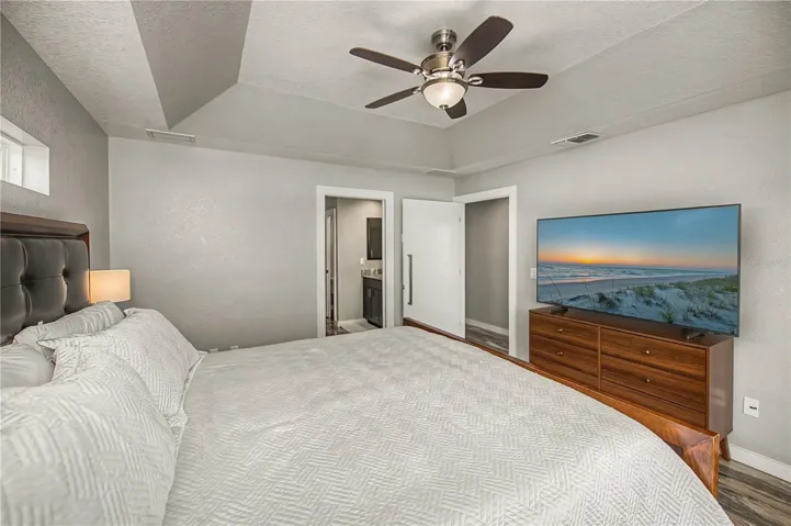 Primary Retreat with Dual Closets, and a Private Ensuite Bath.
