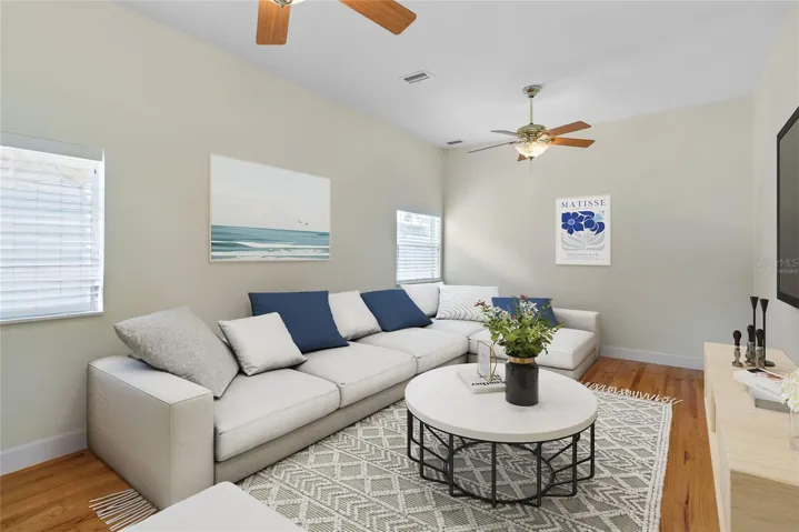 Virtually staged photo of Den/Flex Space