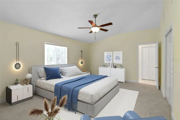 Virtually staged photo of additional bedroom.