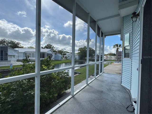 Screened Porch on canal