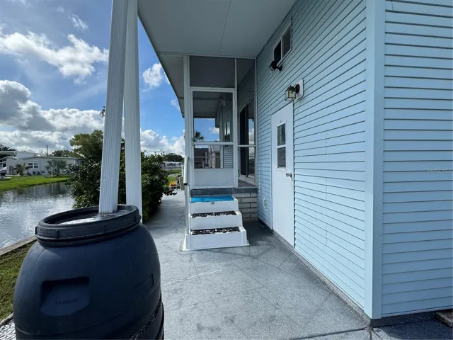 Screened Porch entrance on Canal