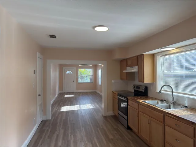 Kitchen looking towards main living area