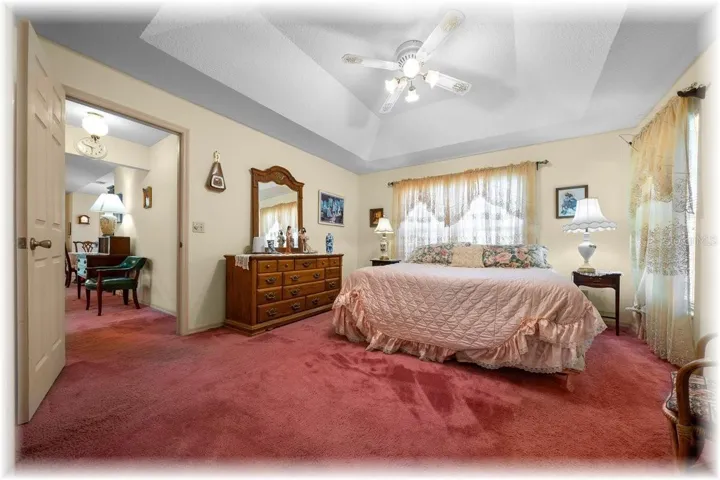 HAS TRAY CEILINGS...