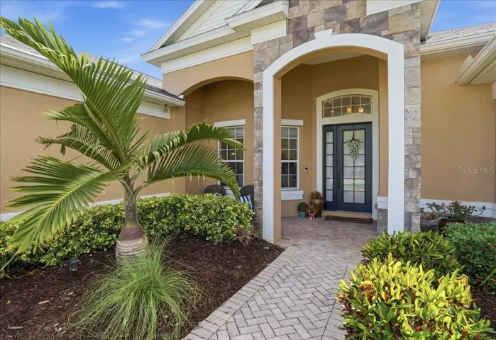 Recently Painted Stucco and Front Door
