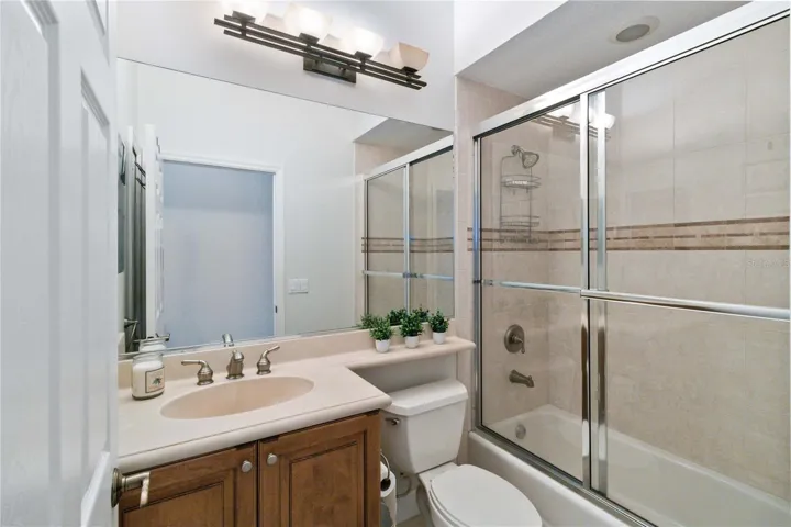 Bath #2 with Tub and Glass shower Doors