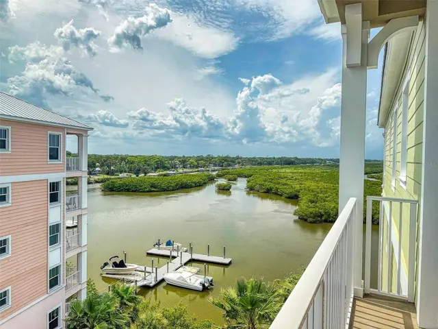 View from front Balcony off the kitchen looking at the back Intracoastal Waterway