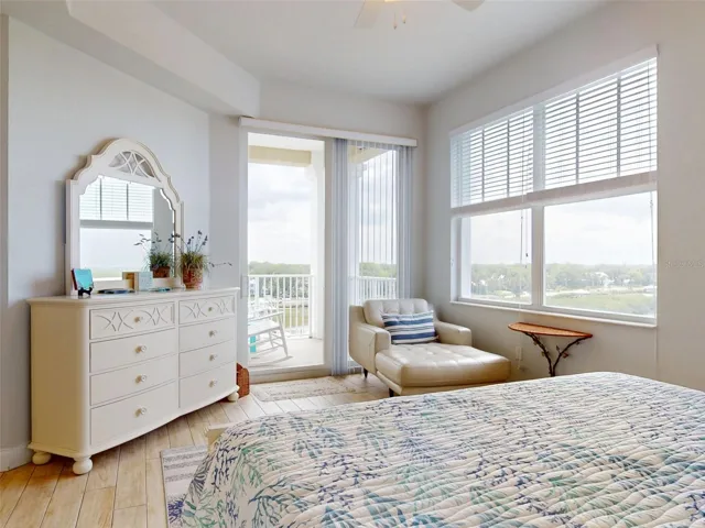 Master Bedroom with private balcony overlooking the Intracoastal Waterway