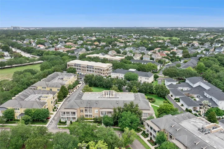 Condo building and view towards Winter Park.
