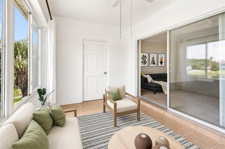 Virtually staged porch