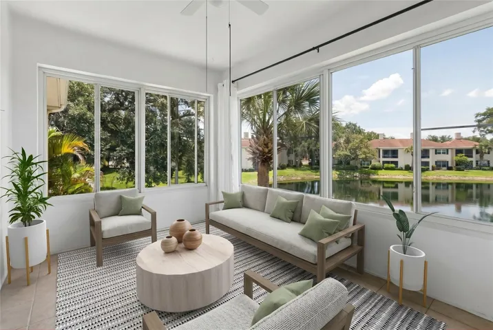 virtually staged porch