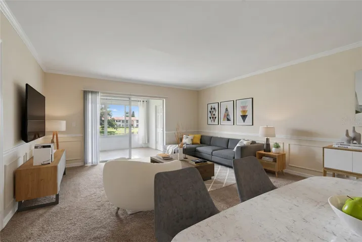 virtually staged living room