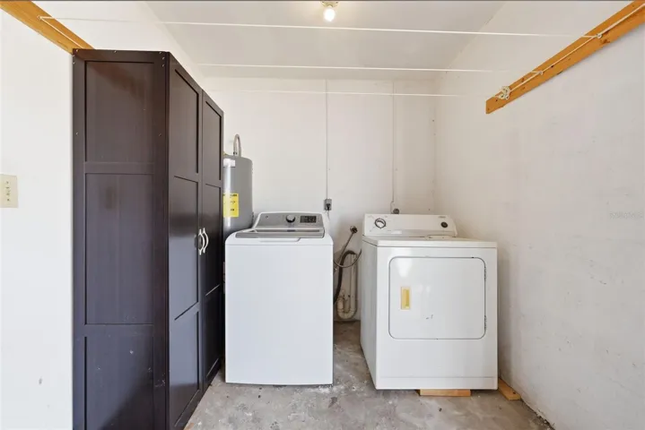Inside garage