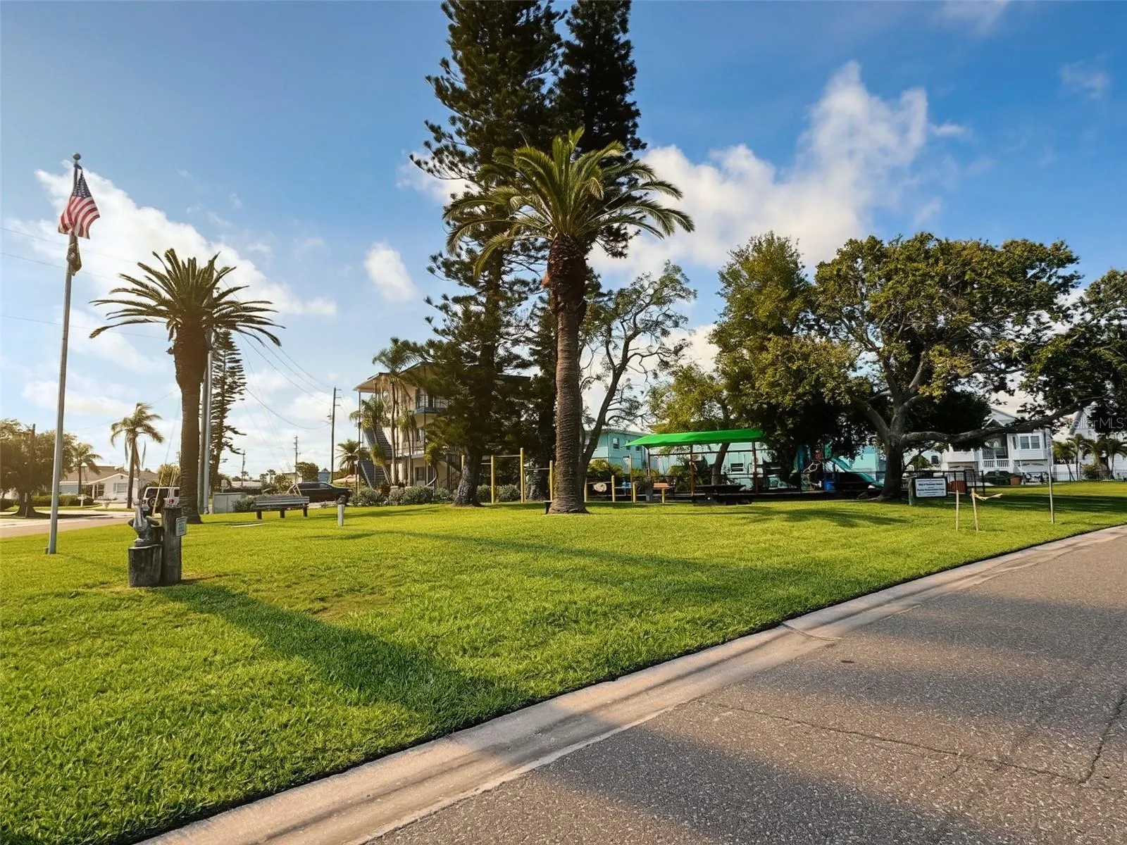 Park across the street and dog park