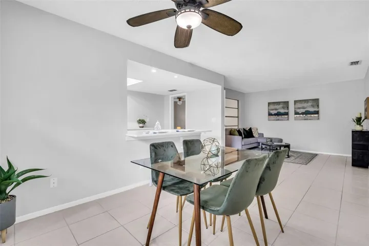 Spacious dining room open to the kitchen making entertaining a breeze~