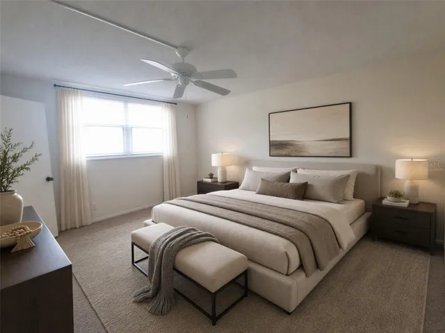 Virtually Staged Bedroom