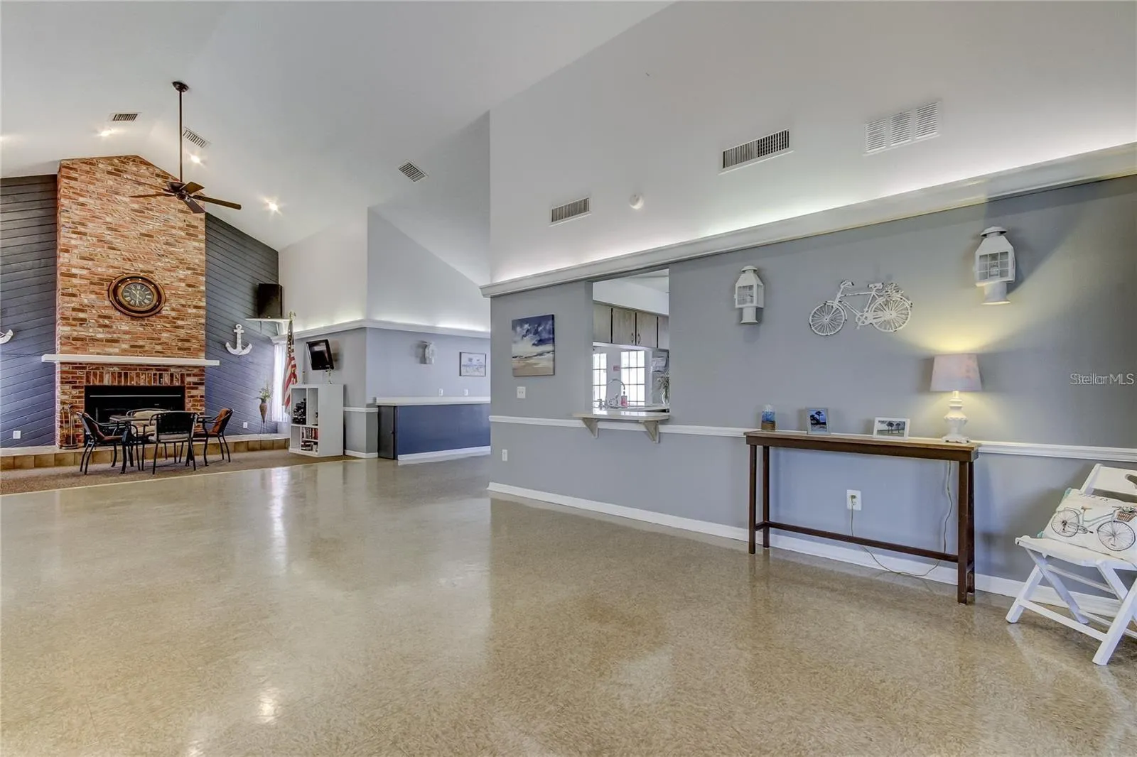 The clubhouse interior offers plenty of space to dance, party, dine, and enjoy the company of the community.