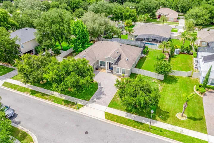 Aerial view of the home