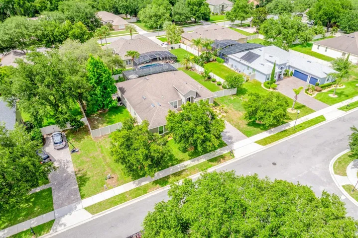 Aerial view of the home
