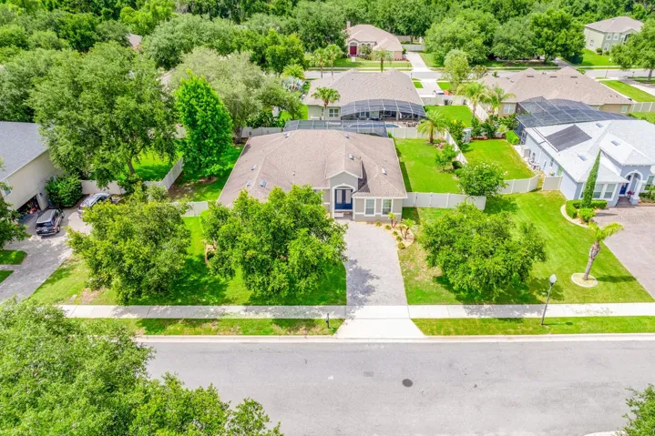 Aerial view of the home