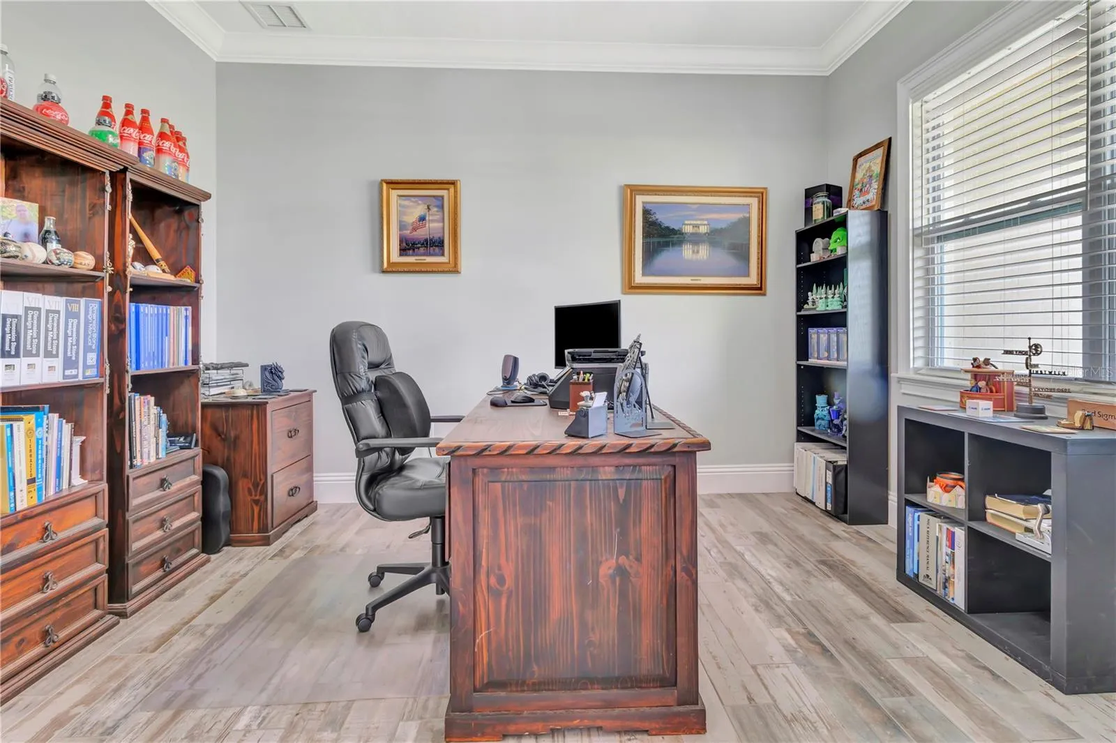 Office/Den with Crown Molding
